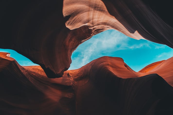 Image of a rock formation in the Grand Canyon, one of the most beautiful places to visit in Arizona